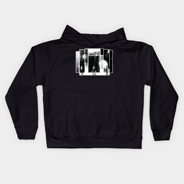 Trio Triptych Kids Hoodie by Joanna Estep